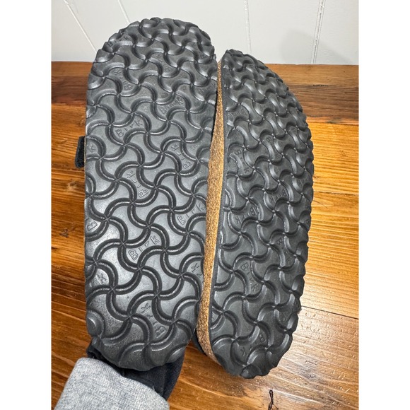 Birkenstock Buckley Clogs Black Suede EU 41 US Women's 10 Narrow Mules - Picture 7 of 10